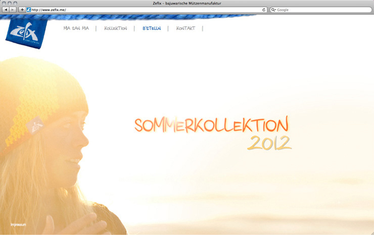 Zefix – Startscreen